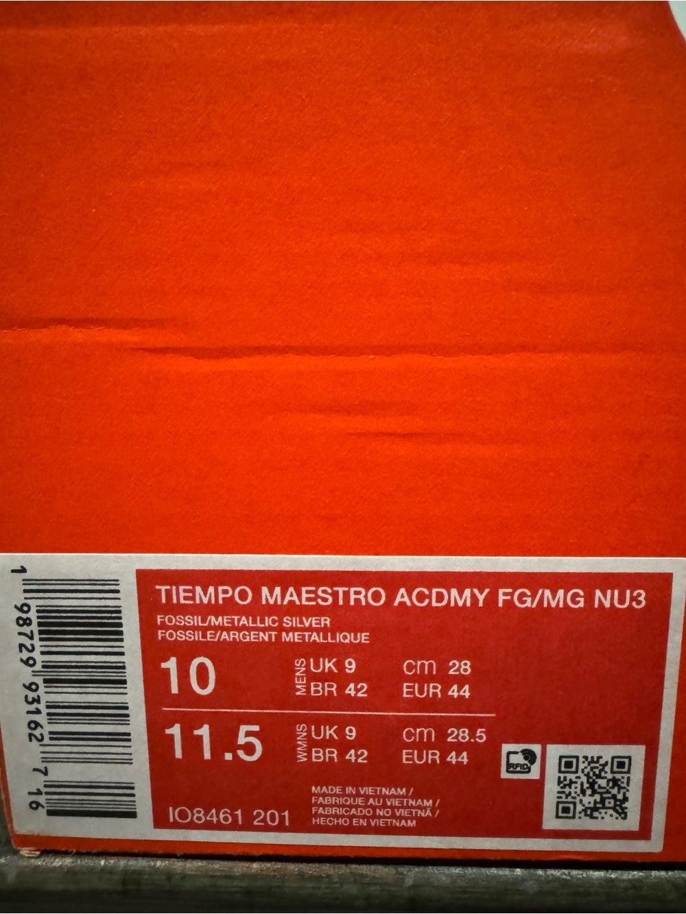 NIKE UNITED TIEMPO MAESTRO ACADEMY FG/MG LOW FOSSIL BURGUNDY SOCCER CLEATS - Picture 13 of 14